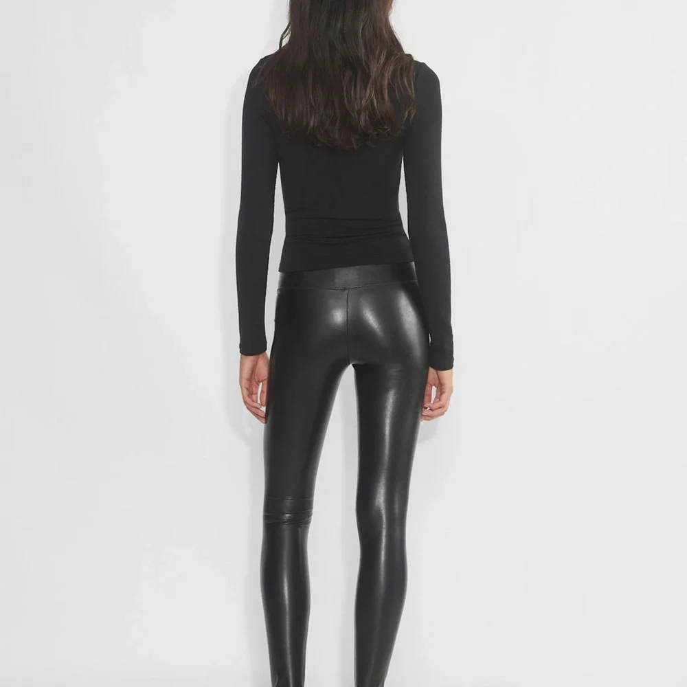 Aritzia Wilfred Daria Women's Black Faux Leather Pants XS - Picture 5 of 10